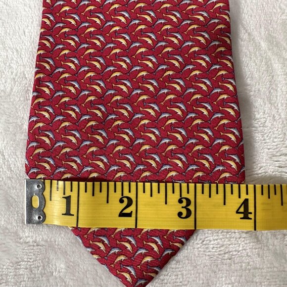 Brooks Brothers Makers Men Tie Silk Made in USA Printed in Italy W 3 7/8 L 59.5 - Picture 7 of 9